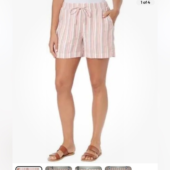 Briggs Ladies' Linen Blend Pull-On Shorts Pink XXL NWT - Picture 1 of 1
